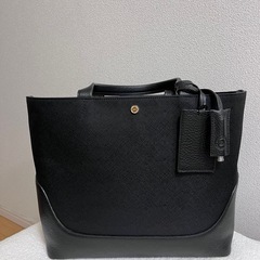 【極美品・1回のみ使用】PELLE MORBIDA × LEON 別注トートバッグ　ポーチ付き　人気のブラックの画像