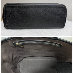 【極美品・1回のみ使用】PELLE MORBIDA × LEON 別注トートバッグ　ポーチ付き　人気のブラックの画像