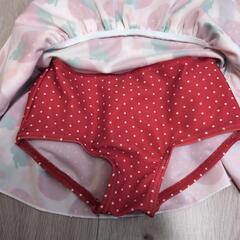 いちご柄フリルワンピース水着 80cmの画像