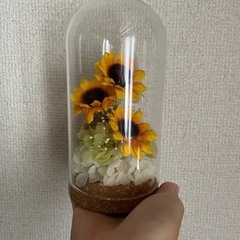 ひまわり　夏　ドーム型　　フラワーアレンジメントの画像