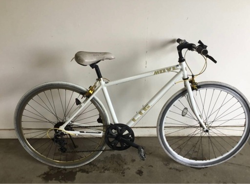 △ v 岐阜発/ L.I.G/ MOVE/ クロスバイク/ 7段変速/ 自転車/ 700×28c/ サドル破れあり/ 走行確認/ 現状品/ R7.6/2 △A-1