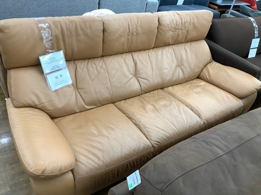 軽トラック90分無料貸出】 karimoku 3人掛けソファー