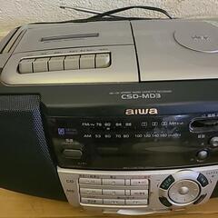 AIWAラジカセットテープデッキの画像