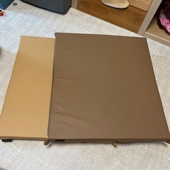 合皮カバーの大きめ高反発クッション　2枚セットの画像