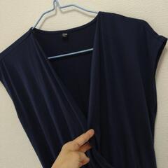 【中古】UNIQLO　ユニクロ　ワンピース　濃紺　Sの画像