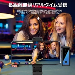 【新品未使用】ピンマイク ワイヤレスマイク iPhone Android カメラ対応 2人同時の画像