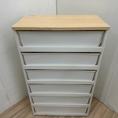 【トレファクマーケット千葉おゆみ野店】ご来店いただける方限定！ 収納がたくさんできる6段プラチェストのご紹介です！の画像