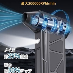 【新品未使用】電動エアダスター ブロワー ハンディ掃除機 大容量 4段階風量調整 コードレスの画像