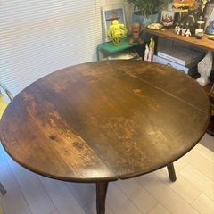 【希少】ERCOL オールドコロニアル 伸長式 ダイニングバタフライテーブル アーコールの画像