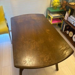 【希少】ERCOL オールドコロニアル 伸長式 ダイニングバタフライテーブル アーコールの画像