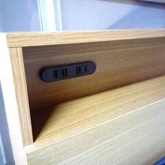 ベッド シングルベッド コンセント付き 木製 マットレス付き 中古 BED Bed bed 苫小牧西店の画像