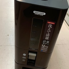 美原店 アスベル 洗えて清潔 計量 米びつ12kg型 スリム 無洗米対応　ブラウンの画像