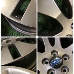 スバルレガシィ 純正アルミホイール ２本セット　17インチ5穴PCD100 美品 ☆ SR1132 スバル SUBARU 純正 ホイール 17インチ 17×7J 5穴