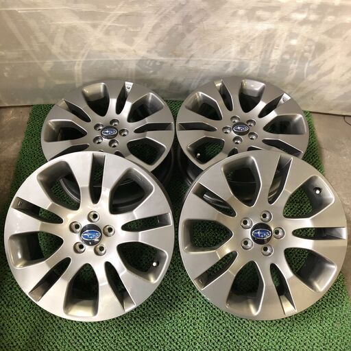 スバルレガシィ 純正アルミホイール ２本セット　17インチ5穴PCD100 美品 ☆ SR1132 スバル SUBARU 純正 ホイール 17インチ 17×7J 5穴