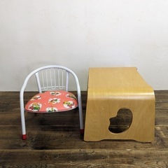 子ども用　ヤトミ木製テーブル＆レトロ椅子の画像