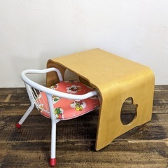 子ども用　ヤトミ木製テーブル＆レトロ椅子の画像