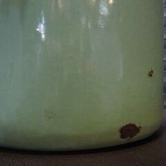 昭和レトロ ほうろうタンク 口径21cm 蓋付き ホーロー容器 寸胴 琺瑯 保存容器 ほうろう ホーロー 札幌市東区 新道東店の画像