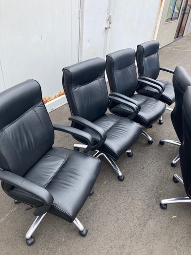 OF-56】エグゼクティブチェア 役員用チェア ビニルレザー 革張り 回転