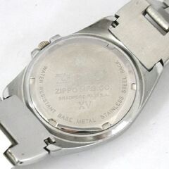動作品 ZIPPO クオーツ式腕時計 シルバーカラー 3針 メタルブレス 1999年製 25年8月電池交換 ダメージ有り 札幌市 清田区 平岡の画像