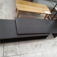 リユースのサカイ栃木店★ジモティ割あり★  TV台 ブラック W113.5×D45×H30 クリーニング済み TC10078の画像