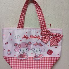 マイメロディ　折りたたみ収納コンテナ＆トートバック＆ぬいぐるみセットの画像