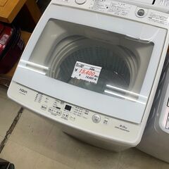 リサイクルショップどりーむ荒田店　No4305 洗濯機　少し訳アリ　アクア　8kg容量　2019年製　蓋付け根に若干ヒビあり　動作異常なしの画像