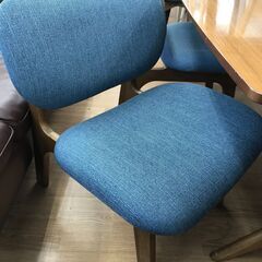★リユースのサカイ春日部店★KJ11181 ニトリ 4人用ダイニングセット ブラウン/グリーン H65×W160×D90 クリーニング済みの画像