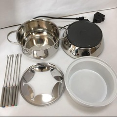 Trudeau(トルーデュー)　電気チーズフォンデュ鍋　夏休みにチョコレートフォンデュ　キャンプ　オイル　トゥルードゥー 電気チョコレートフォンデュ チーズフォンデュ オイルフォンデュセット Trudeau Alto 3 In 1 Electric Fondue Set, 11-Piece Set 0829020 家電の画像