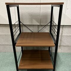 NITORI ニトリ 木製 レンジ台 炊飯台 キッチン収納 キャスター付 幅49cm×奥行40cm×高さ85cmの画像
