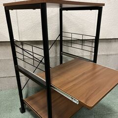 NITORI ニトリ 木製 レンジ台 炊飯台 キッチン収納 キャスター付 幅49cm×奥行40cm×高さ85cmの画像