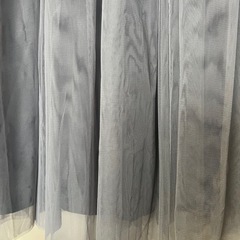 グレー チュール切り替えワンピース ー  M の画像