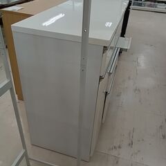 リユースのサカイ栃木店★ジモティ割あり★  キッチンカウンター ホワイト×ブラウン W119.5×D55×H70 クリーニング済み TC10088の画像