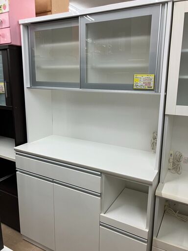 【美品】キッチンボード　カウンター　レジューム　120 ニトリ キッチンカウンター レジューム 120 BR 幅120cm レンジ台