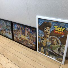 ディズニー パズル 額縁付き ミッキーマウス ドナルド シンデレラ ジーニー アリエル プーさん ピクサー トイストーリー ウッディ バズライトイヤー インテリア 壁掛け 飾り コレクション　250804-24の画像