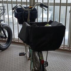 26インチ３段速自転車 前後カゴ付きの画像