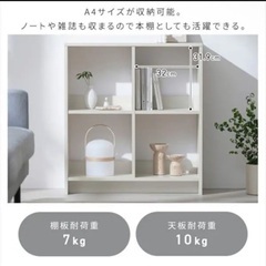 【美品】アイリスオーヤマ 2段シェルフ ホワイトの画像