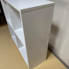 【美品】アイリスオーヤマ 2段シェルフ ホワイトの画像