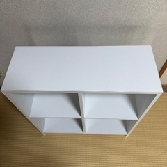 【美品】アイリスオーヤマ 2段シェルフ ホワイトの画像
