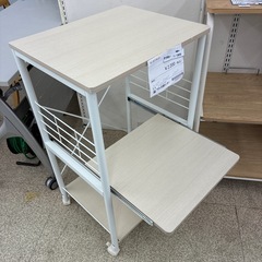 リユースのサカイ東金店　キャスター付きキッチンラック　白　TJ13659の画像