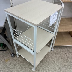 リユースのサカイ東金店　キャスター付きキッチンラック　白　TJ13659の画像