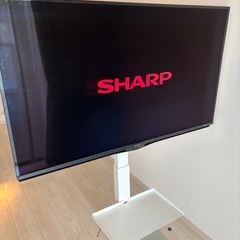 テレビ台付き　SHARP 50型　ネット対応の画像
