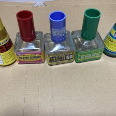 【中古】購入後5~10年室内保管のタミヤ他の溶剤,塗料15点の画像