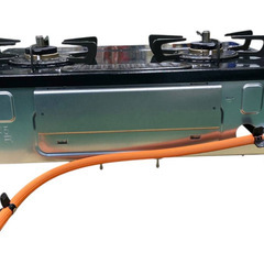 【東京都大田区引取限定】Rinnai リンナイ 2口 ガスコンロ ブラック KG35NBKL 8.00kw LPガス 説明書付き キッチン ガス台 ガステーブルの画像
