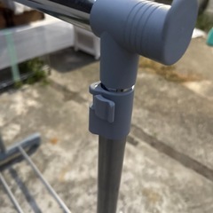 1連　美品　横90センチ　高さ伸縮　キャスター付き　ハンガーポール　横の画像