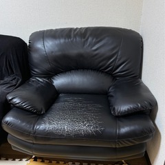 １人がけ ソファ 黒の画像