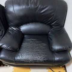 １人がけ ソファ 黒の画像