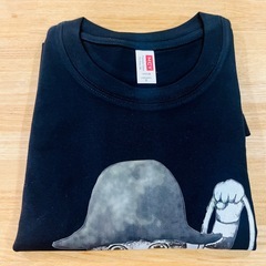 のイラスト 半袖Tシャツ 黒　男女兼用　S〜Mサイズ　ヒグチユウコ風の画像