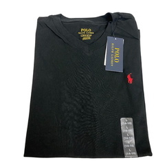 ラルフローレン RALPH LAUREN 半袖Ｔシャツ ワンポイント TEECREW/TEEV-NECK Vネック 323-674983 ブラックの画像