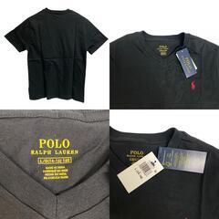 ラルフローレン RALPH LAUREN 半袖Ｔシャツ ワンポイント TEECREW/TEEV-NECK Vネック 323-674983 ブラックの画像