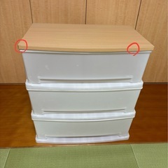 【値下！早い者勝ち！】ニトリ製木目調天板チェスト 　の画像
